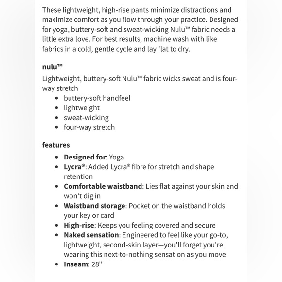 Lululemon Align Pant *Full Length 28"
Dark Adobe red burgundy - Picture 11 of 11